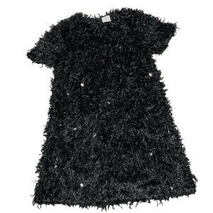 Zara Girl's Black Sequin Dress Size 9 party dress trendy